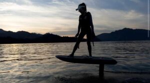RushWave Electric EFoil. NZ water sport